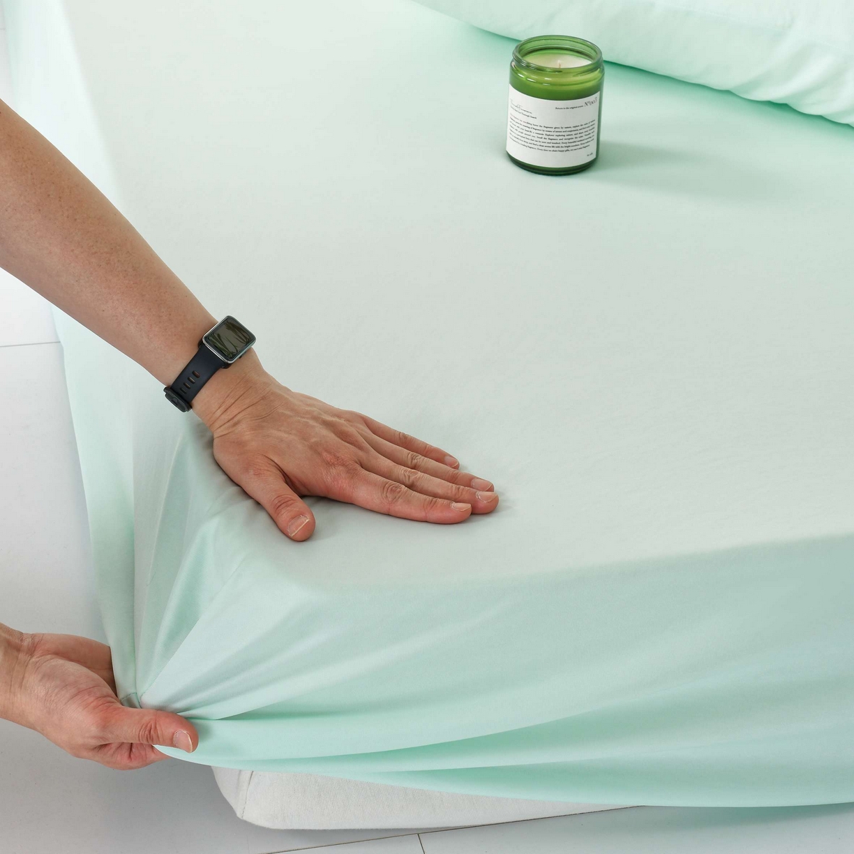 91家纺网 家纺一手货源 找家纺 LADYCOCO可可家居 2025新款PE冰锦丝语枕套 琥珀绿