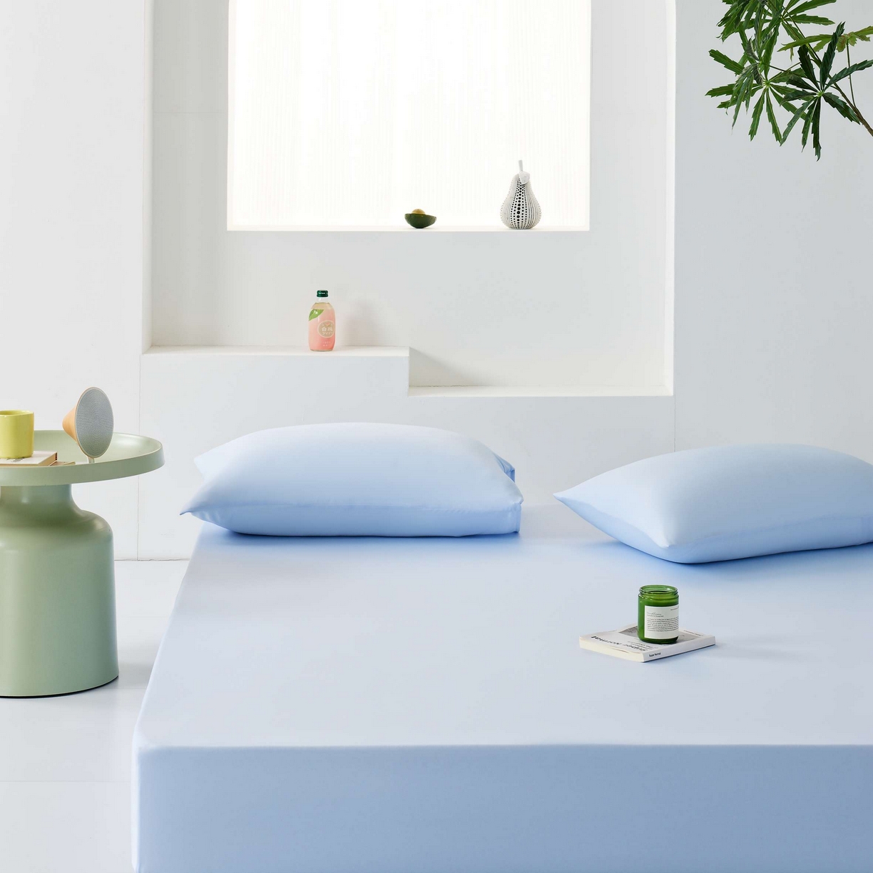 91家纺网 家纺一手货源 找家纺 LADYCOCO可可家居 2025新款PE冰锦丝语枕套 微风蓝