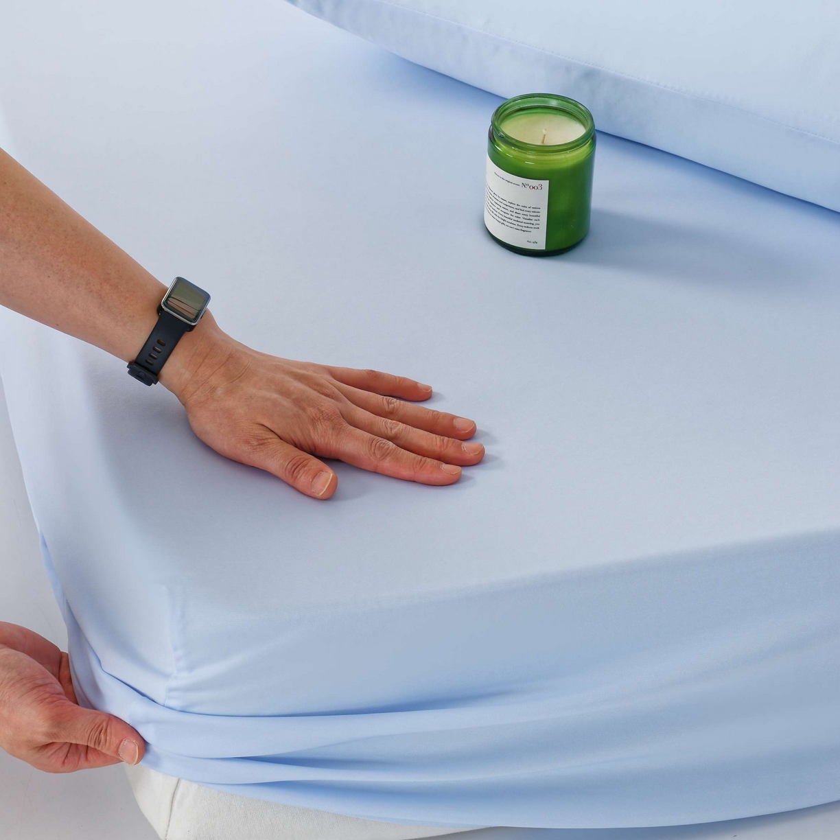 91家纺网 家纺一手货源 找家纺 LADYCOCO可可家居 2025新款PE冰锦丝语枕套 微风蓝