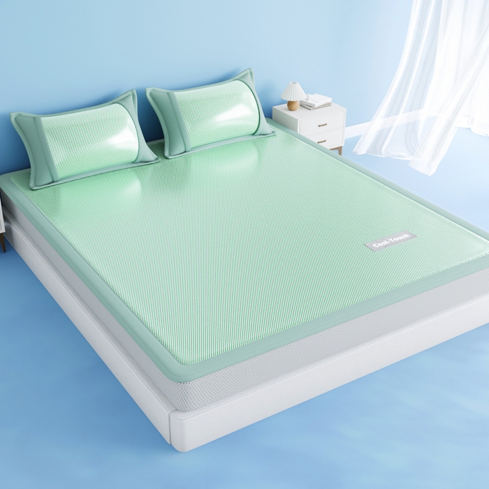 91家纺网 家纺一手货源 找家纺 卡初家居（原微来） 2025新款A类轻柔丝织标凉感软席-夏梦系列 夏梦-苹果绿