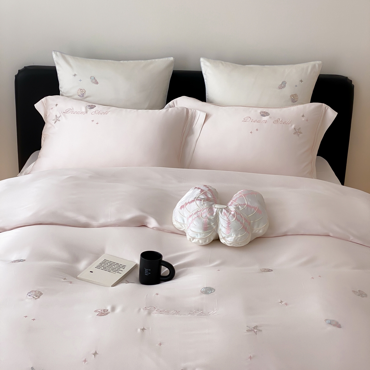 91家纺网 家纺一手货源 找家纺 MIU缪家居 2025新款60支兰精天丝四件套 海洋之星-琉璃粉