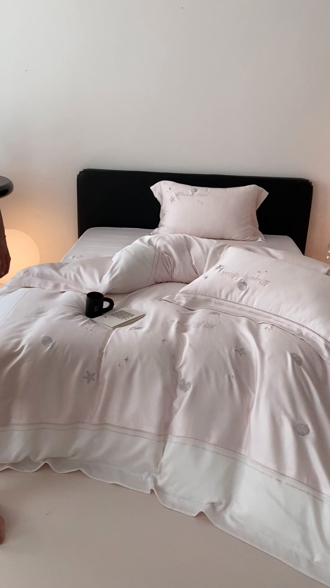 91家纺网 家纺一手货源 找家纺 MIU缪家居 2025新款60支兰精天丝四件套 海洋之星-琉璃粉