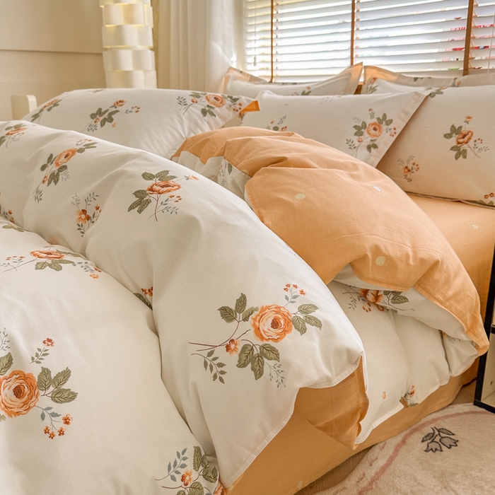  （提供买家秀 爆款花型 不断货）2025新款单被套全棉印花单被套小清新简约系列单被套 安娜花园