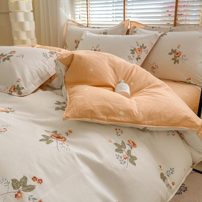91家纺网 家纺一手货源 找家纺  （提供买家秀 爆款花型 不断货）2025新款单被套全棉印花单被套小清新简约系列单被套 安娜花园