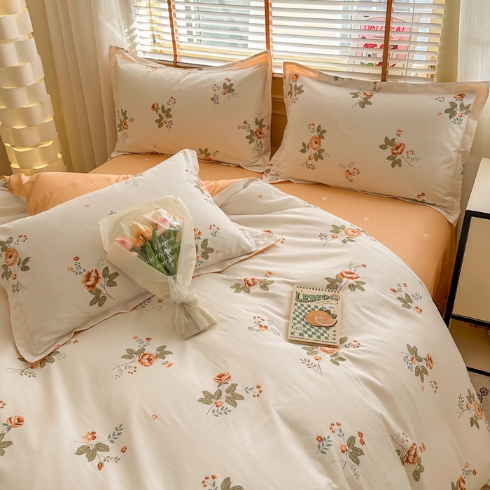 91家纺网 家纺一手货源 找家纺  （提供买家秀 爆款花型 不断货）2025新款单被套全棉印花单被套小清新简约系列单被套 安娜花园