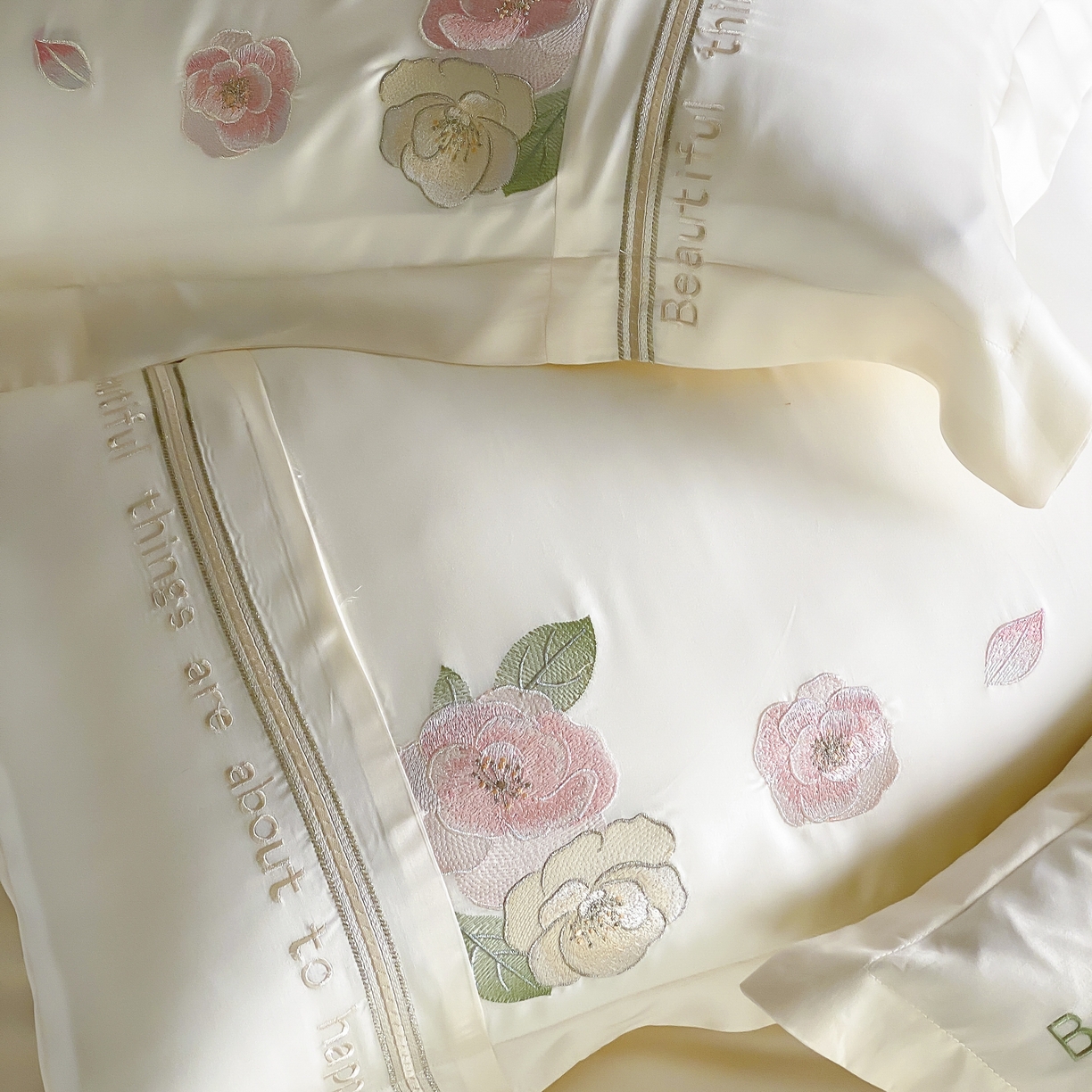 91家纺网 家纺一手货源 找家纺 MIU缪家居 2025新款60支兰精天丝四件套 沁山茶-清雅白