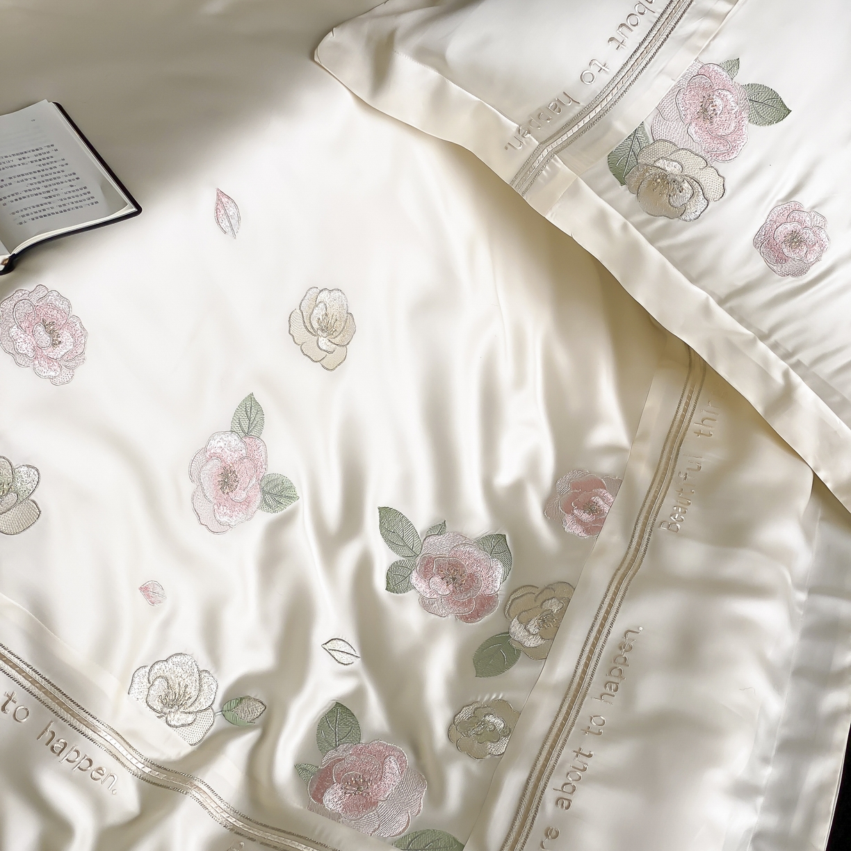 91家纺网 家纺一手货源 找家纺 MIU缪家居 2025新款60支兰精天丝四件套 沁山茶-清雅白