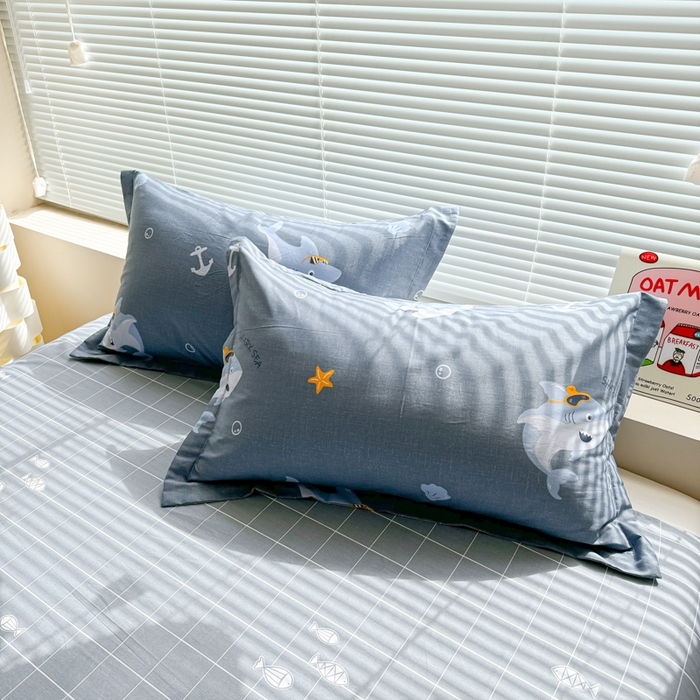 91家纺网 家纺一手货源 找家纺  （提供买家秀 爆款花型 不断货）2025新款单被套全棉印花单被套小清新简约系列单被套 海洋之星