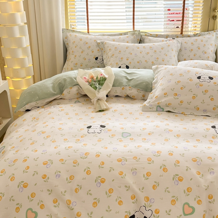 91家纺网 家纺一手货源 找家纺  （提供买家秀 爆款花型 不断货）2025新款单被套全棉印花单被套小清新简约系列单被套 汪小队