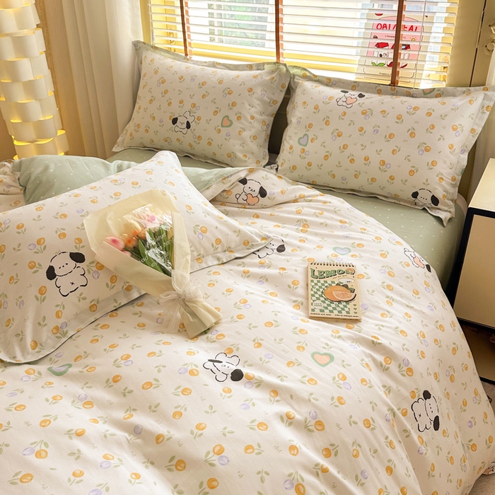 91家纺网 家纺一手货源 找家纺  （提供买家秀 爆款花型 不断货）2025新款单被套全棉印花单被套小清新简约系列单被套 汪小队