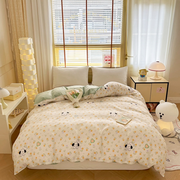 91家纺网 家纺一手货源 找家纺  （提供买家秀 爆款花型 不断货）2025新款单被套全棉印花单被套小清新简约系列单被套 汪小队