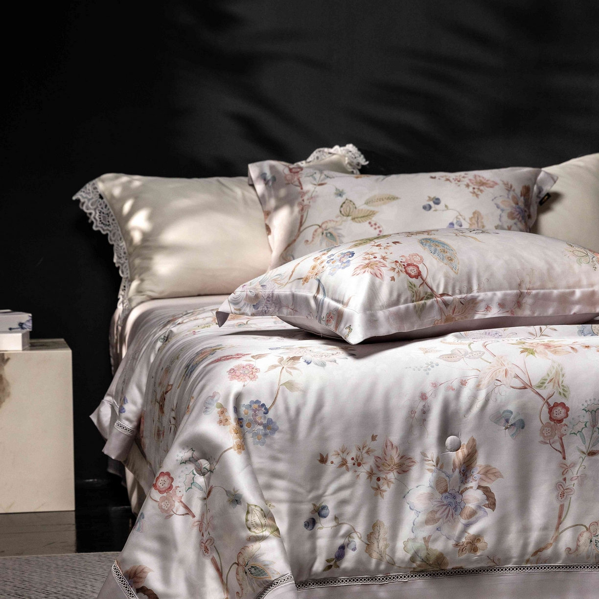 丽笙被芯 2025新款A类兰精天丝印花naia镂空夏被夏凉被空调被 韵色