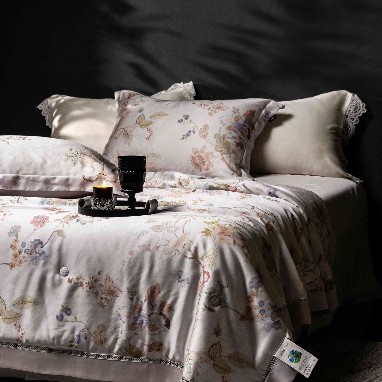 91家纺网 家纺一手货源 找家纺 丽笙被芯 2025新款A类兰精天丝印花naia镂空夏被夏凉被空调被 韵色