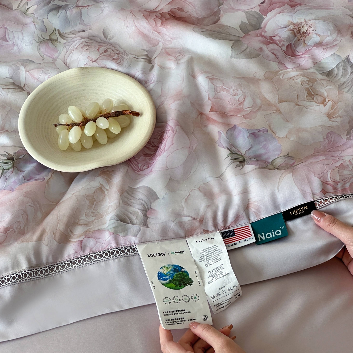91家纺网 家纺一手货源 找家纺 丽笙被芯 2025新款A类兰精天丝印花naia镂空夏被夏凉被空调被 阿佳妮
