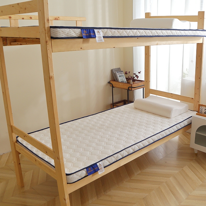 91家纺网 家纺一手货源 找家纺 苏赫床垫 2024新款A类针织透气网乳胶床垫-小床上下铺款 白色-厚度8cm