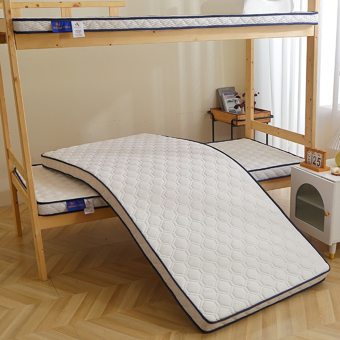 91家纺网 家纺一手货源 找家纺 苏赫床垫 2024新款A类针织透气网乳胶床垫-小床上下铺款 白色-厚度8cm