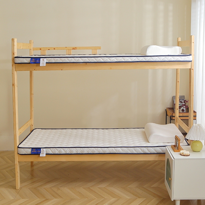 91家纺网 家纺一手货源 找家纺 苏赫床垫 2024新款A类针织透气网乳胶床垫-小床上下铺款 白色-厚度8cm