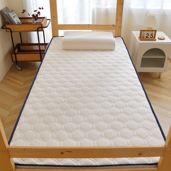 91家纺网 家纺一手货源 找家纺 苏赫床垫 2024新款A类针织透气网乳胶床垫-小床上下铺款 白色-厚度8cm