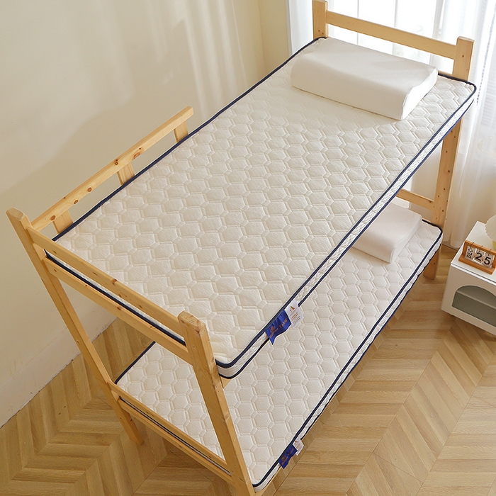 91家纺网 家纺一手货源 找家纺 苏赫床垫 2024新款A类针织透气网乳胶床垫-小床上下铺款 白色-厚度5cm