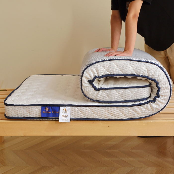 91家纺网 家纺一手货源 找家纺 苏赫床垫 2024新款A类针织透气网乳胶床垫-小床上下铺款 白色-厚度5cm