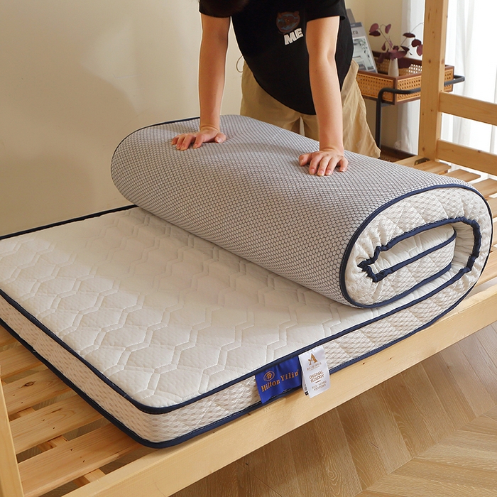 91家纺网 家纺一手货源 找家纺 苏赫床垫 2024新款A类针织透气网乳胶床垫-小床上下铺款 白色-厚度5cm