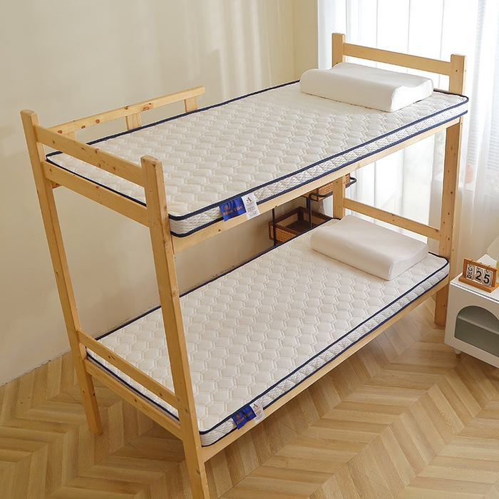 91家纺网 家纺一手货源 找家纺 苏赫床垫 2024新款A类针织透气网乳胶床垫-小床上下铺款 白色-厚度5cm