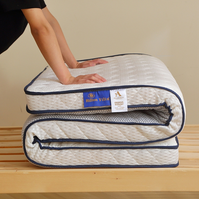 91家纺网 家纺一手货源 找家纺 苏赫床垫 2024新款A类针织透气网乳胶床垫-小床上下铺款 白色-厚度5cm