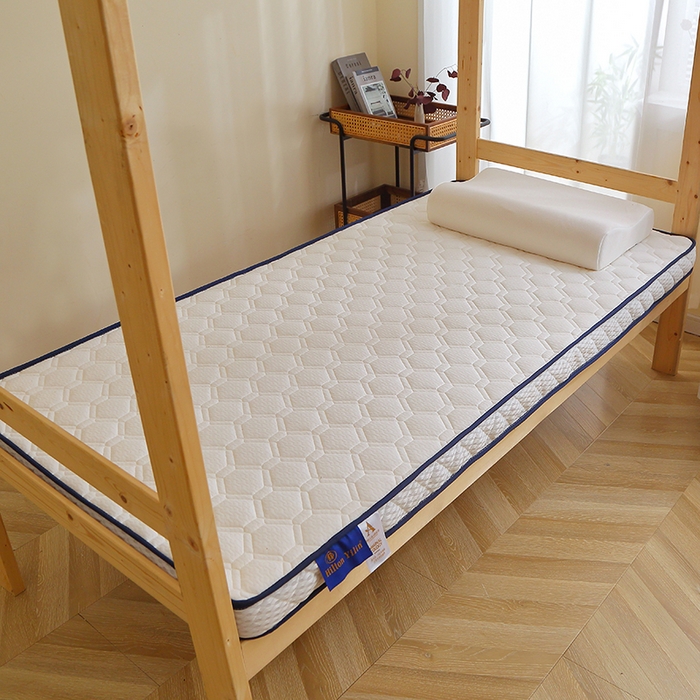 91家纺网 家纺一手货源 找家纺 苏赫床垫 2024新款A类针织透气网乳胶床垫-小床上下铺款 白色-厚度5cm