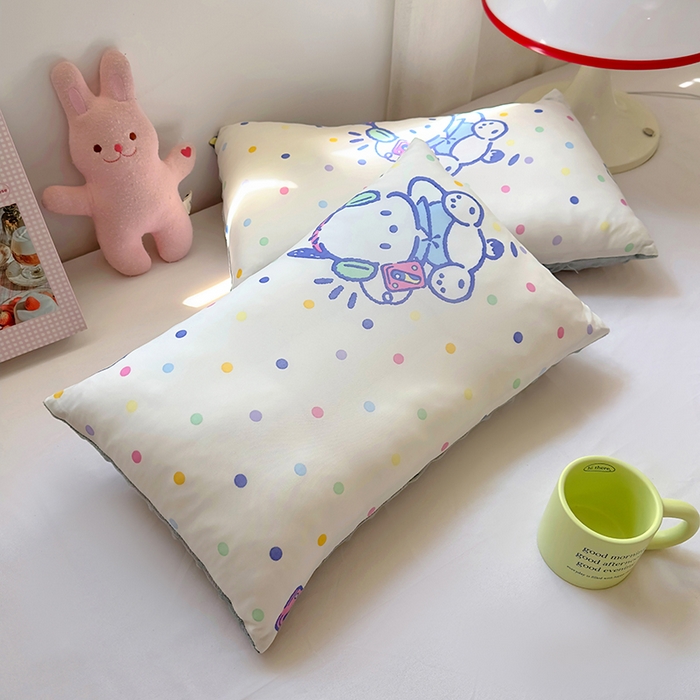 91家纺网 家纺一手货源 找家纺 希诺家居 2025春夏新款凉感丝豆豆枕三丽鸥凉感枕头可拆洗豆豆枕儿童枕幼儿园枕头直播引流赠品 豆豆枕-动感帕恰狗