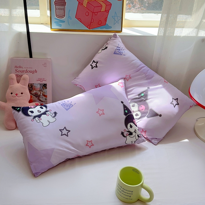 91家纺网 家纺一手货源 找家纺 希诺家居 2025春夏新款凉感丝豆豆枕三丽鸥凉感枕头可拆洗豆豆枕儿童枕幼儿园枕头直播引流赠品 豆豆枕-星星库洛米