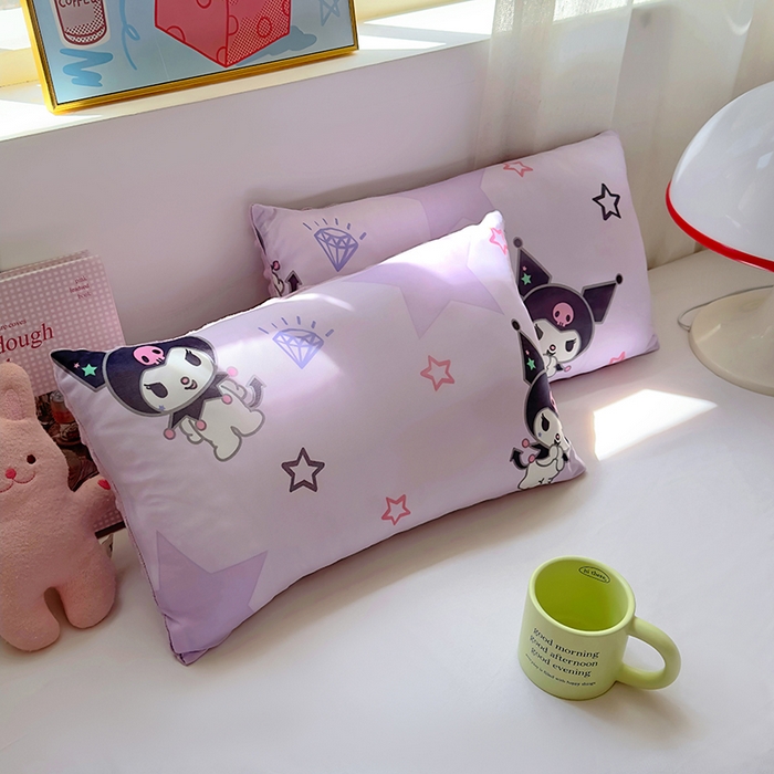 91家纺网 家纺一手货源 找家纺 希诺家居 2025春夏新款凉感丝豆豆枕三丽鸥凉感枕头可拆洗豆豆枕儿童枕幼儿园枕头直播引流赠品 豆豆枕-星星库洛米