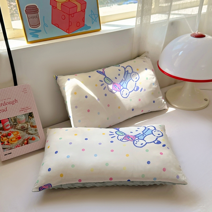 91家纺网 家纺一手货源 找家纺 希诺家居 2025春夏新款凉感丝豆豆枕三丽鸥凉感枕头可拆洗豆豆枕儿童枕幼儿园枕头直播引流赠品 豆豆枕-动感帕恰狗