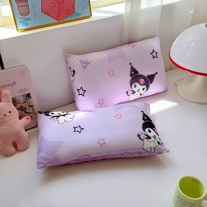 91家纺网 家纺一手货源 找家纺 希诺家居 2025春夏新款凉感丝豆豆枕三丽鸥凉感枕头可拆洗豆豆枕儿童枕幼儿园枕头直播引流赠品 豆豆枕-星星库洛米