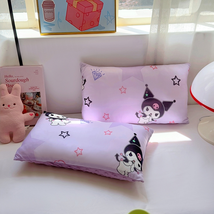 91家纺网 家纺一手货源 找家纺 希诺家居 2025春夏新款凉感丝豆豆枕三丽鸥凉感枕头可拆洗豆豆枕儿童枕幼儿园枕头直播引流赠品 豆豆枕-星星库洛米