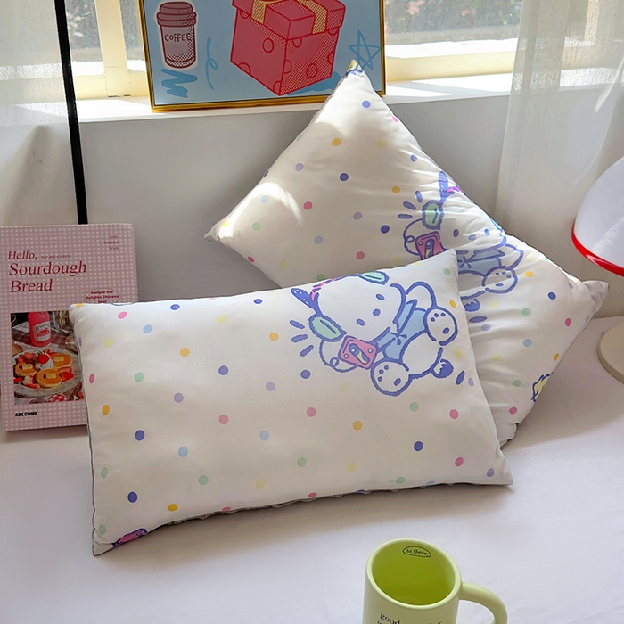 91家纺网 家纺一手货源 找家纺 希诺家居 2025春夏新款凉感丝豆豆枕三丽鸥凉感枕头可拆洗豆豆枕儿童枕幼儿园枕头直播引流赠品 豆豆枕-动感帕恰狗