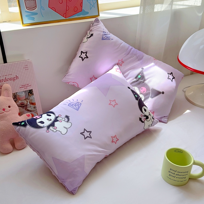 91家纺网 家纺一手货源 找家纺 希诺家居 2025春夏新款凉感丝豆豆枕三丽鸥凉感枕头可拆洗豆豆枕儿童枕幼儿园枕头直播引流赠品 豆豆枕-星星库洛米