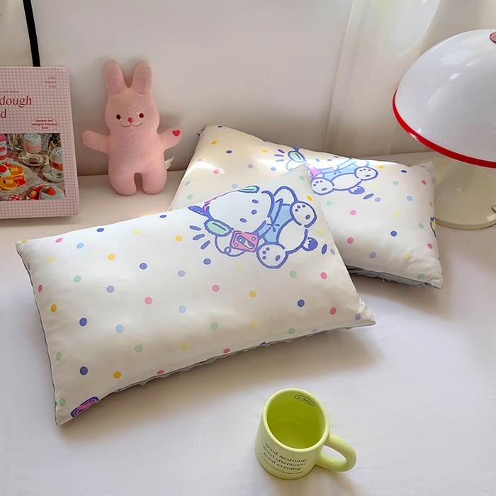 91家纺网 家纺一手货源 找家纺 希诺家居 2025春夏新款凉感丝豆豆枕三丽鸥凉感枕头可拆洗豆豆枕儿童枕幼儿园枕头直播引流赠品 豆豆枕-动感帕恰狗