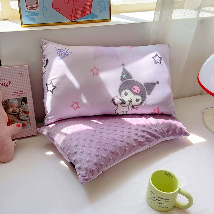 91家纺网 家纺一手货源 找家纺 希诺家居 2025春夏新款凉感丝豆豆枕三丽鸥凉感枕头可拆洗豆豆枕儿童枕幼儿园枕头直播引流赠品 豆豆枕-星星库洛米