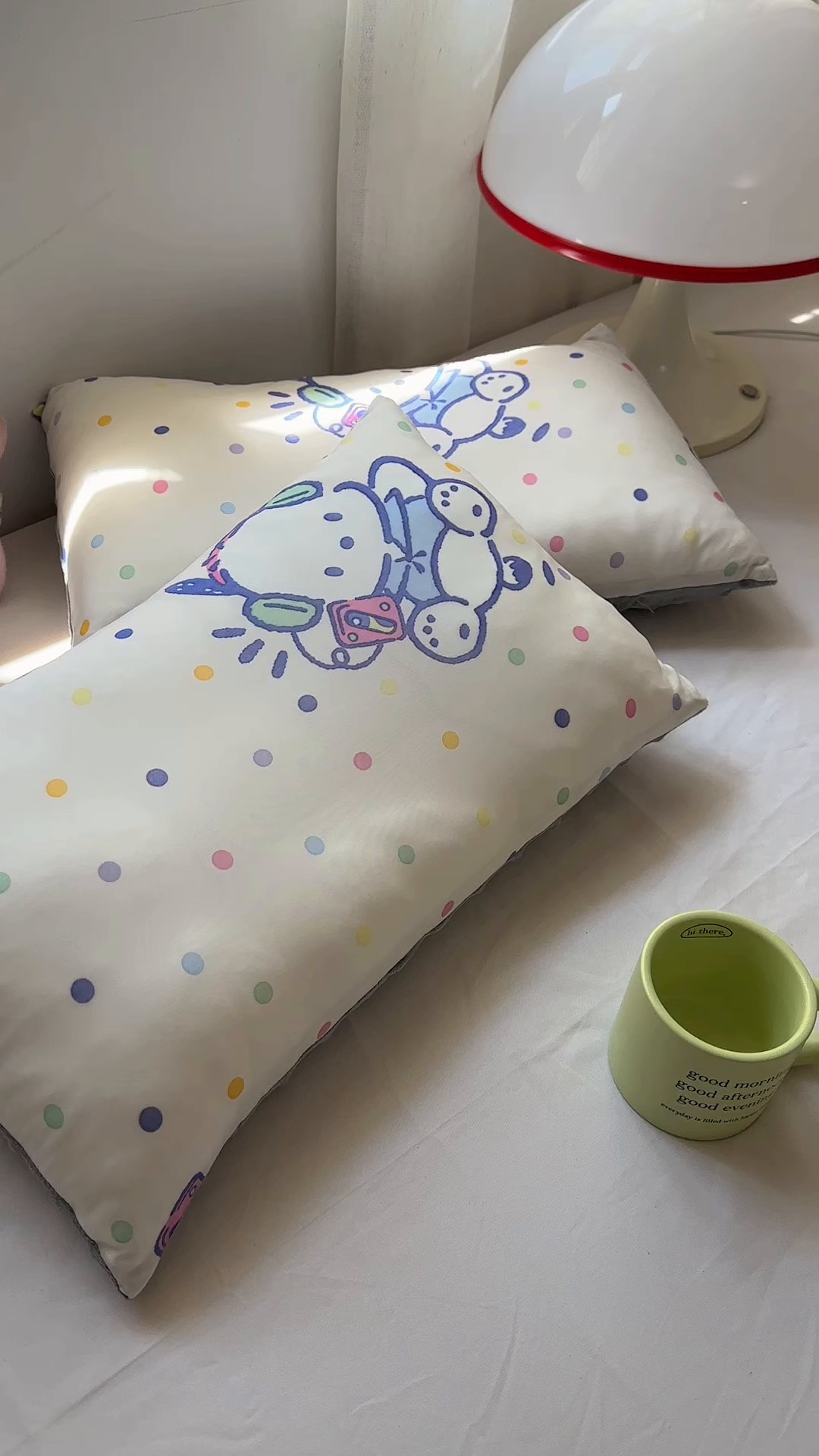 91家纺网 家纺一手货源 找家纺 希诺家居 2025春夏新款凉感丝豆豆枕三丽鸥凉感枕头可拆洗豆豆枕儿童枕幼儿园枕头直播引流赠品 豆豆枕-动感帕恰狗