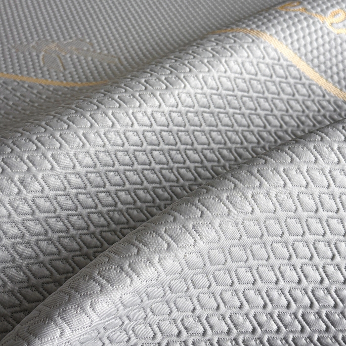 91家纺网 家纺一手货源 找家纺 欧邦 2025新款提花冰豆豆凉席三件套-幸运草 凉席款-幸运草-灰