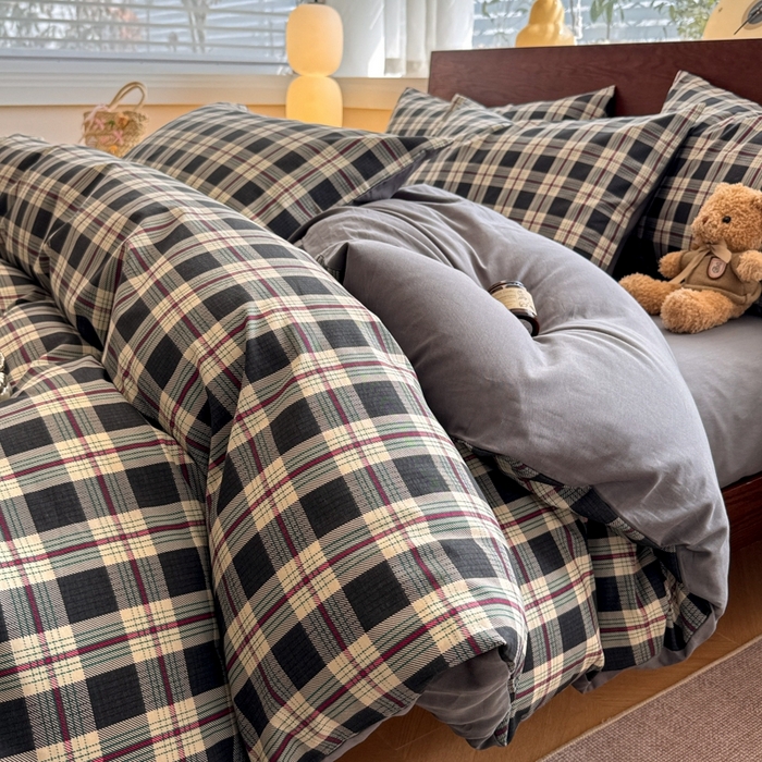 91家纺网 家纺一手货源 找家纺 呗旺鹿 2025新款学生季全棉纯棉40支跑量款巴恩风四件套 伯拉德