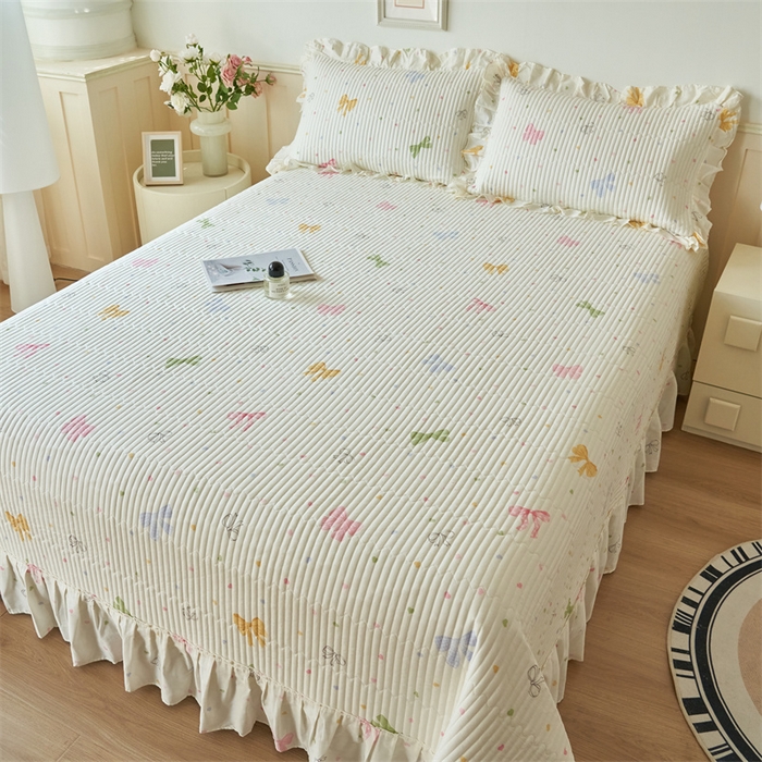 91家纺网 家纺一手货源 找家纺 恒爱家纺 2024新款全棉甜美少女单床盖 幻真