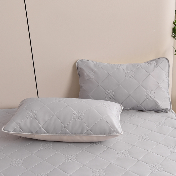 91家纺网 家纺一手货源 找家纺 2025新款清凉舒适凉感丝夏被四件套 绅士灰