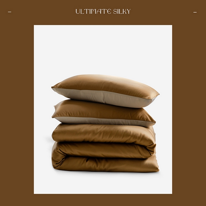 91家纺网 家纺一手货源 找家纺 咏绒家纺工厂店 2025新款60支奥地利兰精天丝单品系列--单被套 敦煌色-曙光银