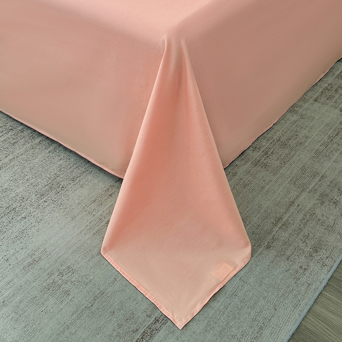 91家纺网 家纺一手货源 找家纺 宇彬家纺 2025新款13374全棉母婴级压线一字绣宽边枕套纯色刺绣四件套贡缎新疆长绒字母款-R款 R款-玉颜粉