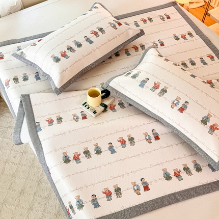 91家纺网 家纺一手货源 找家纺 （总）源舍家纺 2025新款冰豆豆斜纹数码印花席