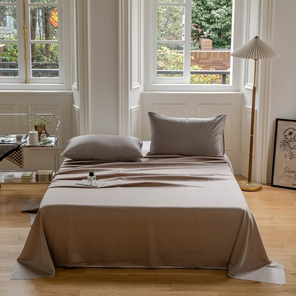 咏绒家纺工厂店 2025新款60S奥地利兰精天丝轻奢系列-单床单 芋泥灰