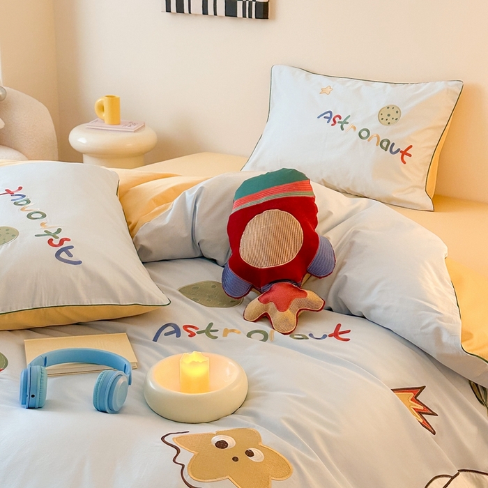 91家纺网 家纺一手货源 找家纺 （总）西西家居 2025新款100支澳棉纯棉四件套-太空旅行