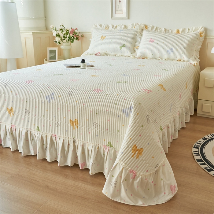 91家纺网 家纺一手货源 找家纺 恒爱家纺 2024新款全棉甜美少女单床盖 幻真