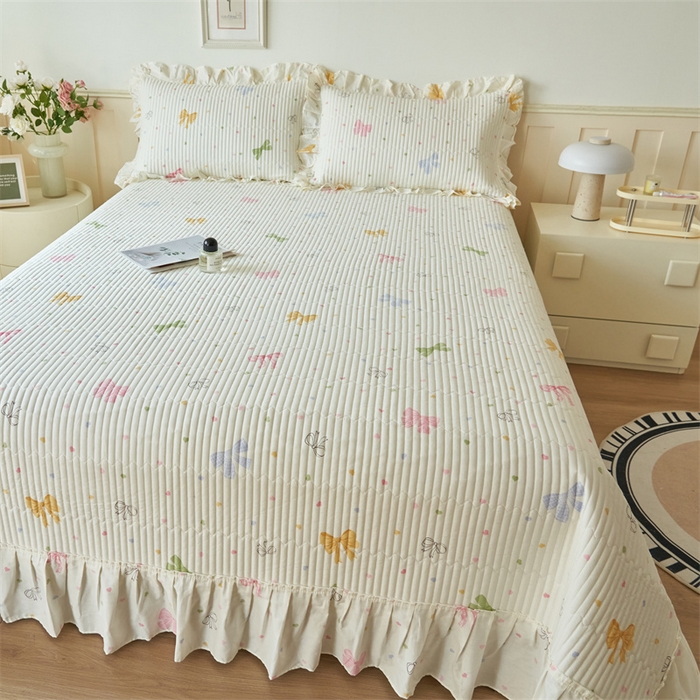 91家纺网 家纺一手货源 找家纺 恒爱家纺 2024新款全棉甜美少女单床盖 幻真